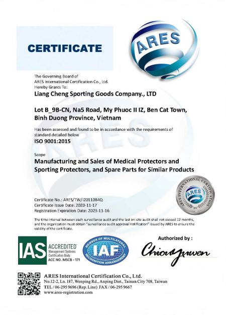 Usine du Vietnam - Certificat IAS 9001.